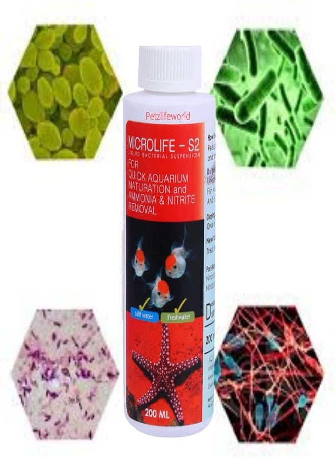 VAYINATO Aquatic Remedies Micro Life S2 Beneficial Bacteria Liquid Bacterial Suspension For Quick Aquarium Maturation And Ammonia And Nitrite Removal (50 Ml) - Image 3